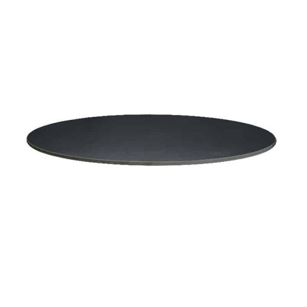 Anthracite Compact Laminate Tabletop 700 round DeFrae Contract Furniture
