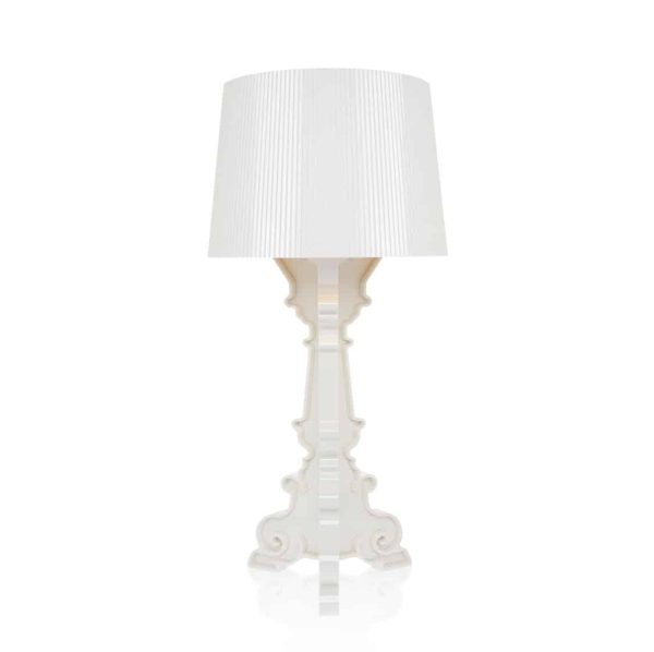 Bourgie Table Lamp from Kartell at DeFrae Contract Furniture Glossy white and gold metallic