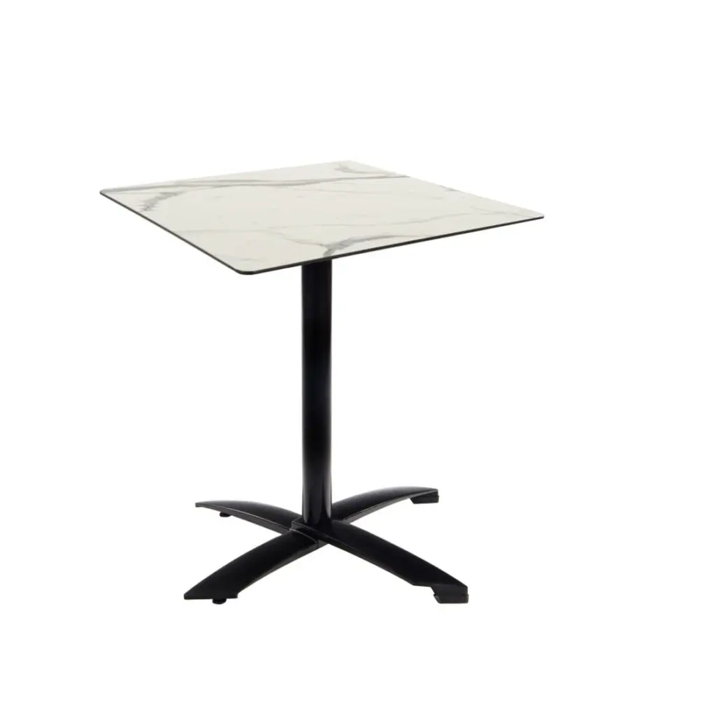 Braga Table base Taupe DeFrae Contract Furniture 700 Square Flip Top White Marble Compact Laminate Top