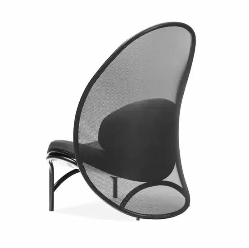 Chips Lounge Chair DeFrae Contract Furniture Black Back View