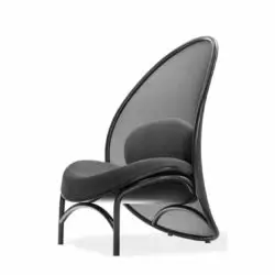 Chips Lounge Chair DeFrae Contract Furniture Black Side View