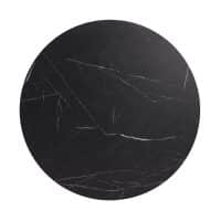 Compact laminate table top Black Marble Effect DeFrae Contract Furniture Round