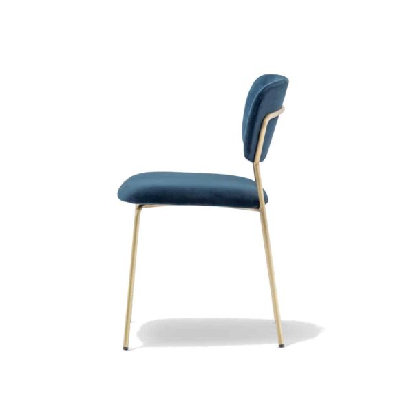 Jazz side chair from Pedrali at DeFrae Contract Furniture Blue Side View