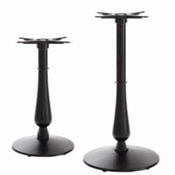 Manor Table bases in dining and poseur height black cast iron