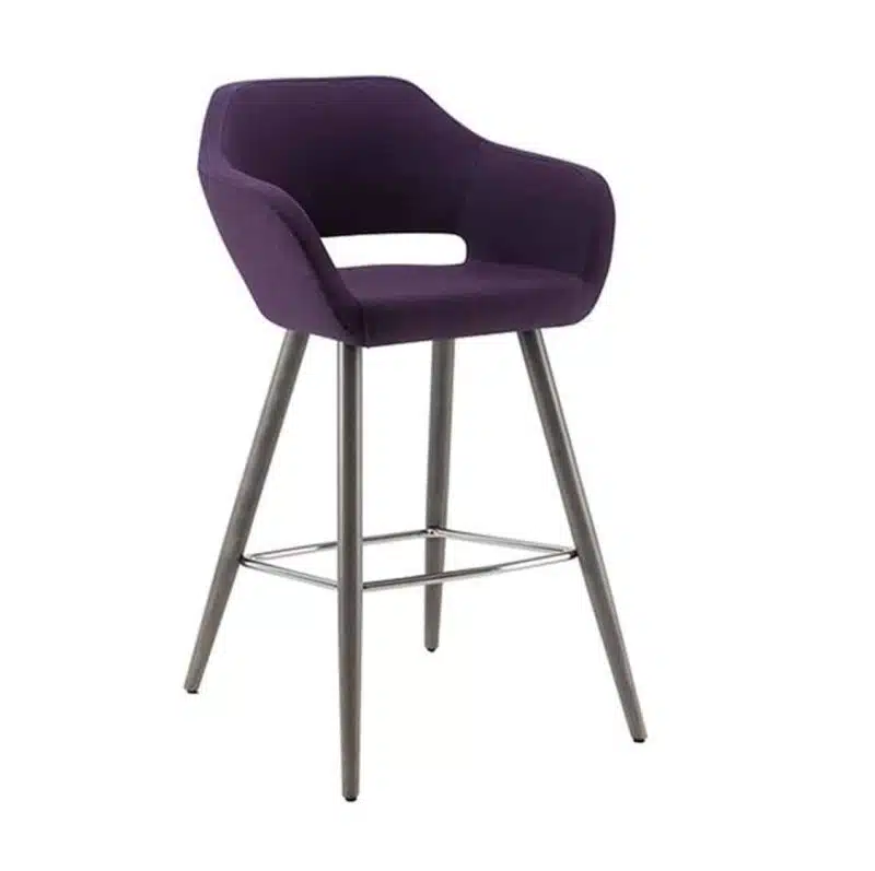 Manu Bar Stool 07 101 Base DeFrae Contract Furniture Side View