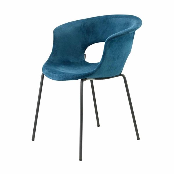 Miss B Pop Armchair DeFrae Contract Furniture Blue Velvet