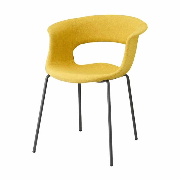 Miss B Pop Armchair DeFrae Contract Furniture Yellow Velvet