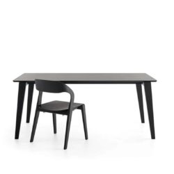 Mixis T Rectangular Table DeFrae Contract Furniture Black