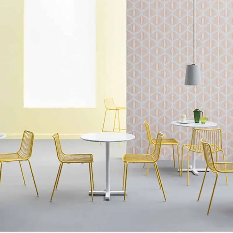 Nolita side chair 3650 Pedrali at DeFrae Contract Furniture Mustard In Situ