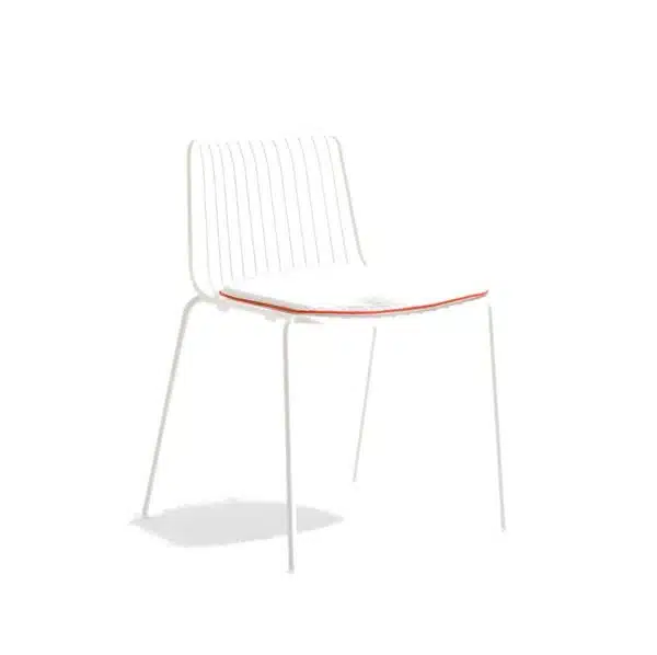 Nolita side chair 3650 Pedrali at DeFrae Contract Furniture white with cushion