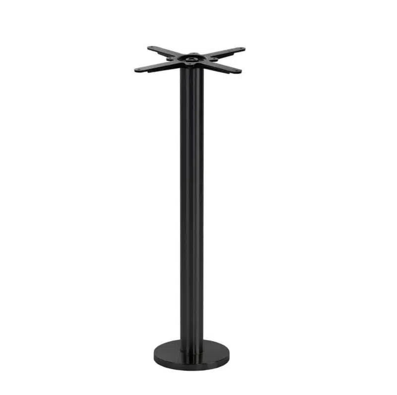 Permanent Floor Fixed Black Table Base Poseur Height