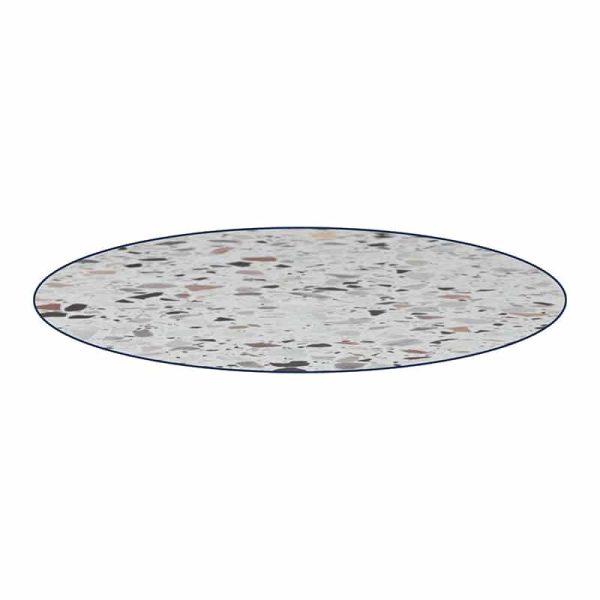 Terrazzo Compact Laminate Tabletop 700 round DeFrae Contract Furniture