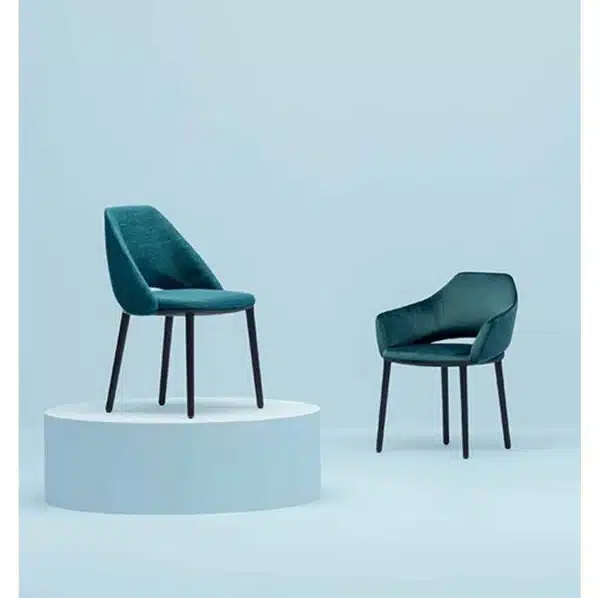 Vic 655 side chair from Pedrali at DeFrae Contract Furniture Blue in situ