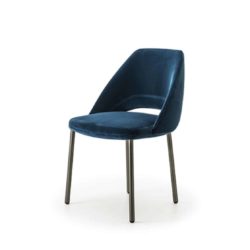 Vic 656 side chair from Pedrali at DeFrae Contract Furniture Blue Front Left