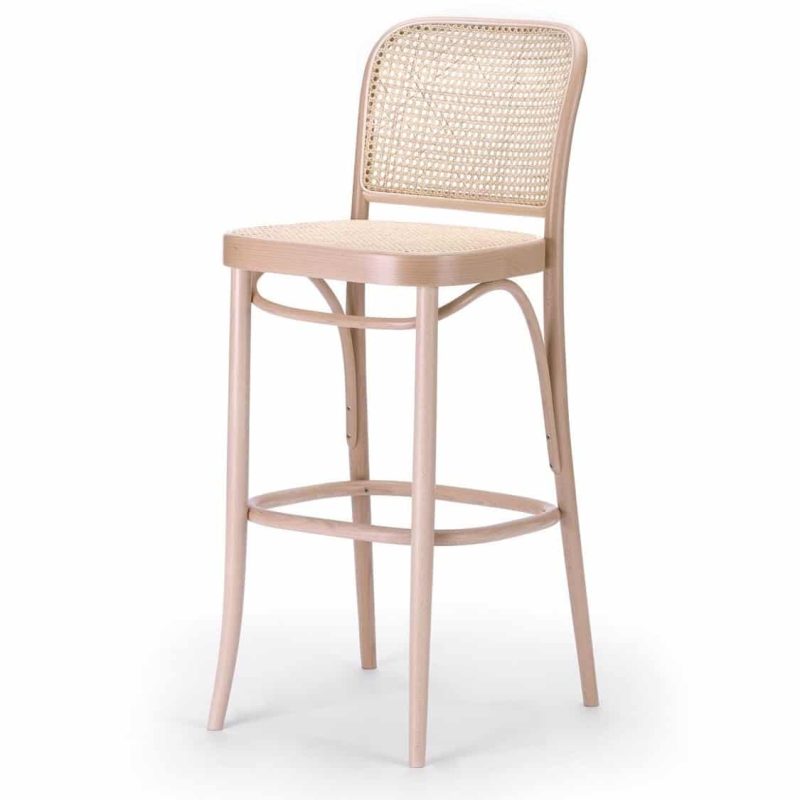 Cane Bar Stool 811 Natural DeFrae Contract Furniture