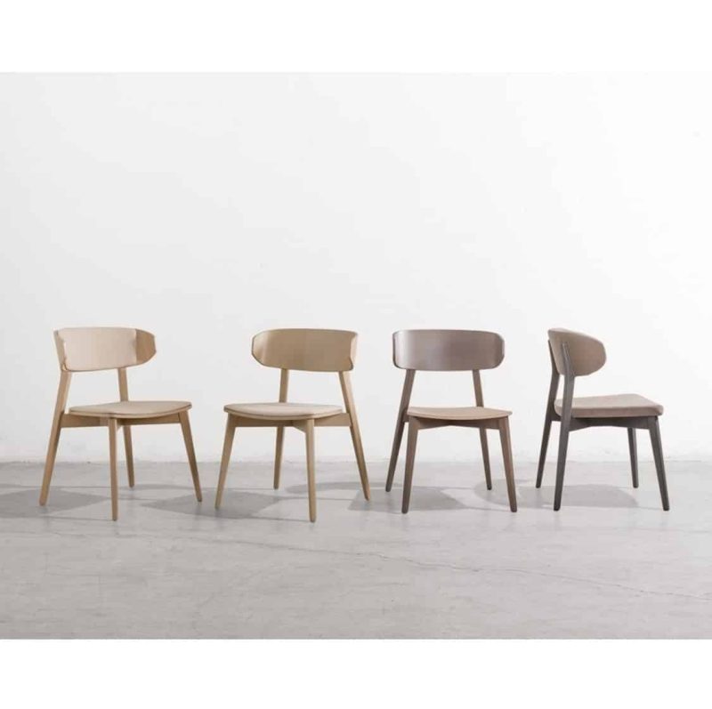 Hellen Plus SE01 Wooden Side Chair with curved back rest DeFrae Contract Furniture ambient images 2