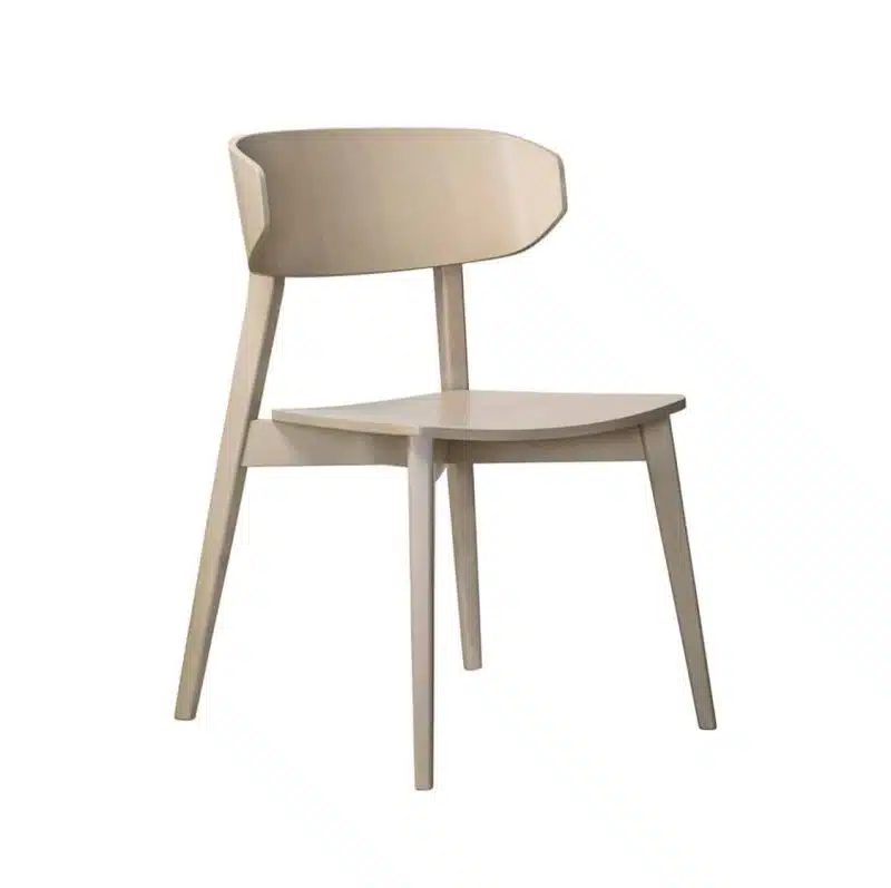 Hellen Plus SE01 Wooden Side Chair with curved back rest DeFrae Contract Furniture natural