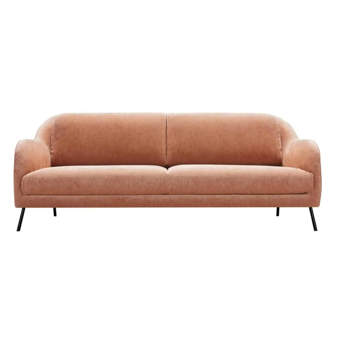 Karin 3 Seater Sofa DeFrae Contract Furniture Pink Velvet