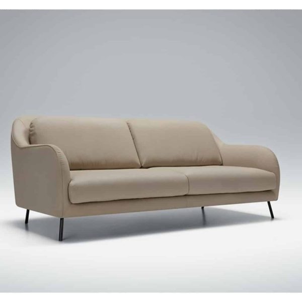 Karin 3 Seater Sofa DeFrae Contract Furniture Tan Faux Leather