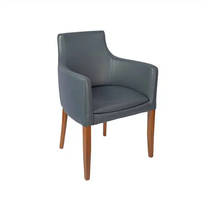 Repton Armchair DeFrae Contract Furniture Grey Faux Leather