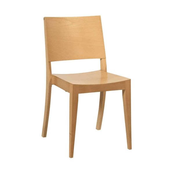 Robyn Side Chair All Wood Chair DeFrae Contract Furniture