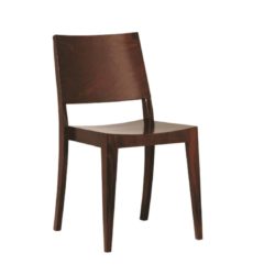 Robyn Side Chair All Wood Chair DeFrae Contract Furniture Walnut