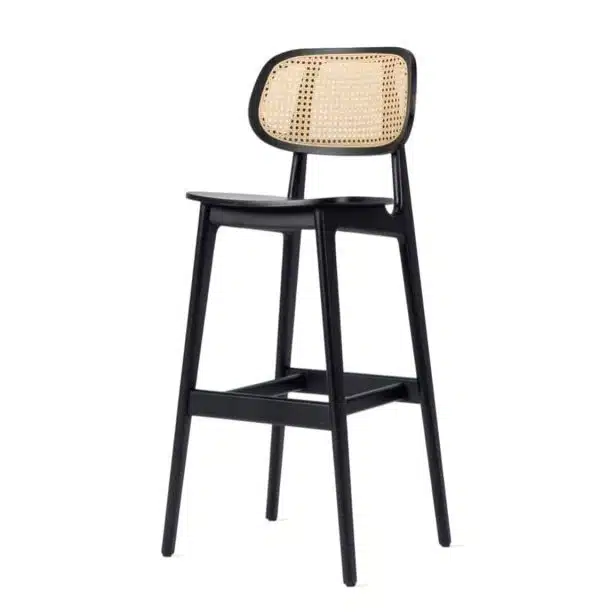 Titus bar stool Vincent Sheppard at DeFrae Contract Furniture Cane Seat and Back