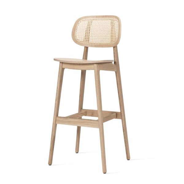 Titus bar stool Vincent Sheppard at DeFrae Contract Furniture natural Cane Seat and Back
