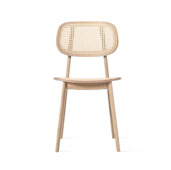 Titus dining chair Vincent Sheppard at DeFrae Contract Furniture natural frame and cane back rest