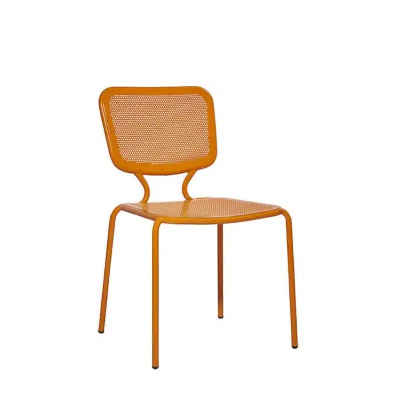 Aitra Side Chair Outside Use Stackable Orange DeFrae Contract Furniture