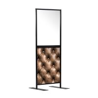 Aurora Screen 750 Chesterfield Faux Leather Button Detail Social Distancing Screen for hospitality DeFrae Contract Furniture
