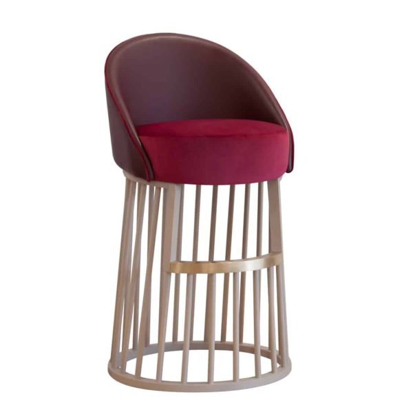 Beatrice Bar Stool Vertical Line Base DeFrae Contract Furniture