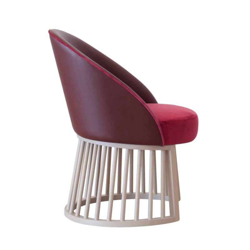 Beatrice Side Chair Vertical Line Base DeFrae Contract Furniture 3