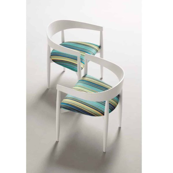 Menta Armchair DeFrae Contract Furniture White Above View
