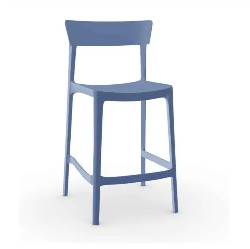 Skin Bar Stool Calligaris at DeFrae Contract Furniture Matt Blue