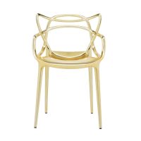 Masters Side Chair Metallic Gold DeFrae Contract Furniture