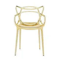 Masters Side Chair Metallic Gold DeFrae Contract Furniture