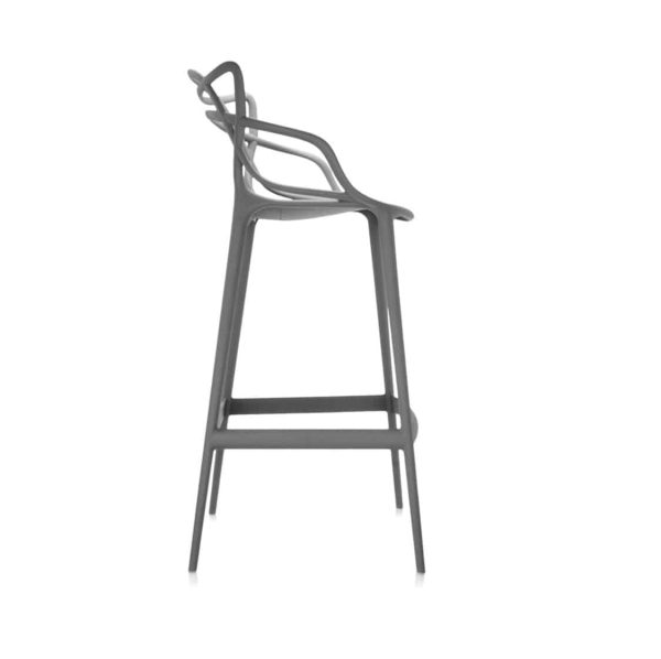 Masters Bar Stool from Kartell available at DeFrae Contract Furniture 75cms seat height grey