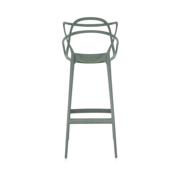 Masters Bar Stool from Kartell available at DeFrae Contract Furniture 75cms seat height sage green