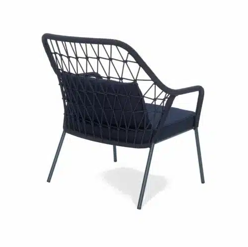 Panarea Lounge Chair 3679 Pedrali at DeFrae Contract Furniture Blue Back Side View