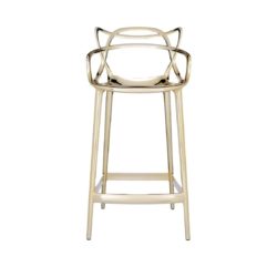 Masters Bar Stool Metallic from Kartell available at DeFrae Contract Furniture 75cms seat height Gold hero