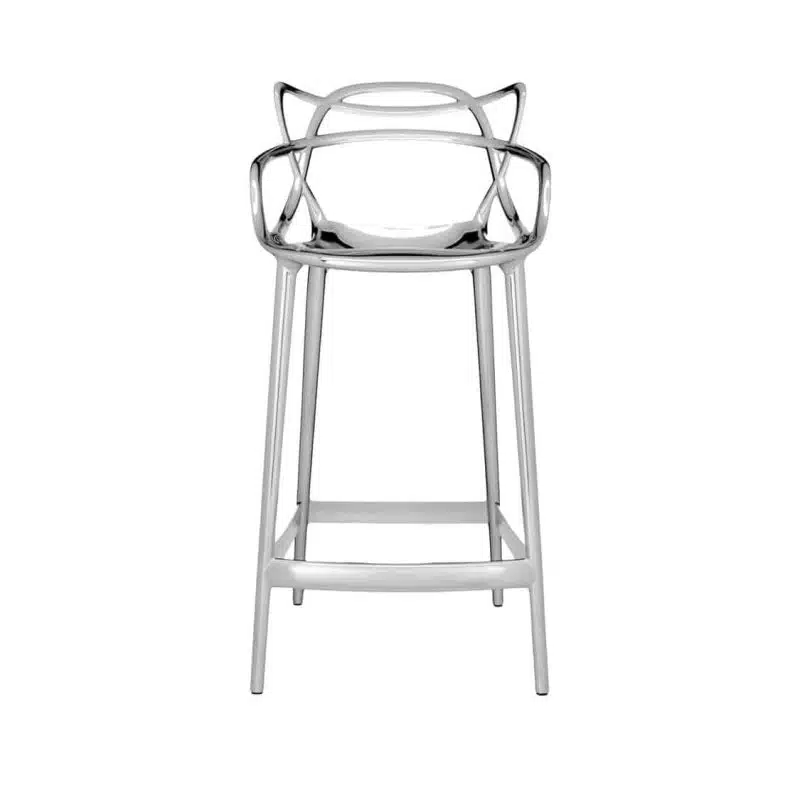 Masters Bar Stool Metallic from Kartell available at DeFrae Contract Furniture 75cms seat height chrome