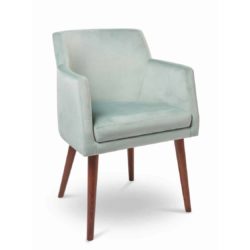 Sophia armchair with round legs at DeFrae Contract Furniture