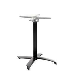 Aluminium flip top table base Black DeFrae Contract Furniture