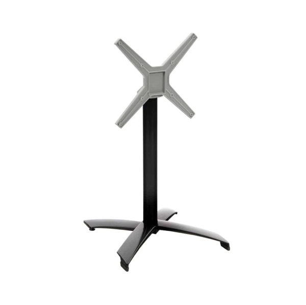 Aluminium flip top table base Black DeFrae Contract Furniture