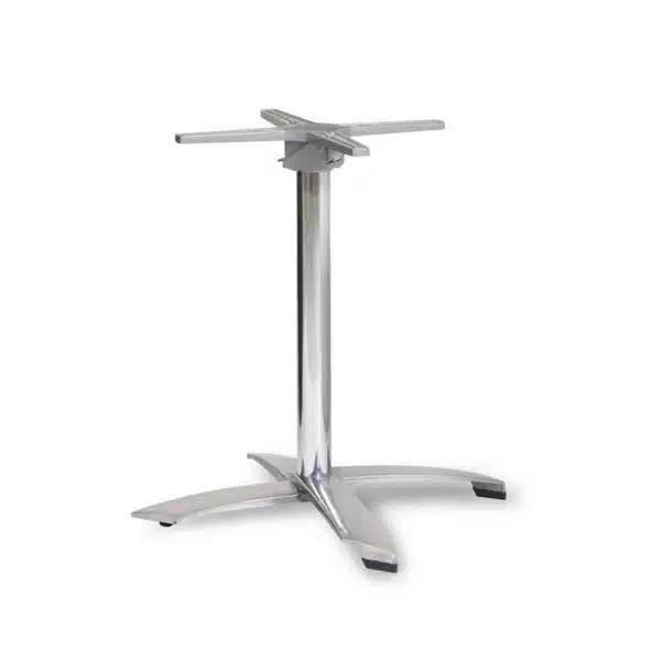 Aluminium flip top table base DeFrae Contract Furniture