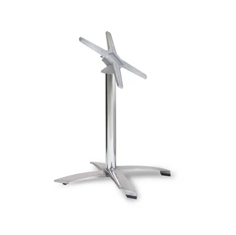 Aluminium flip top table base DeFrae Contract Furniture