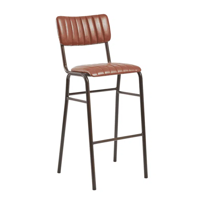 Home Bar Stool Vintage Tan Stackable