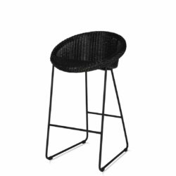 Joe counter stool Vincent Sheppard at DeFrae Contract Furniture with sled base black seat and black frame