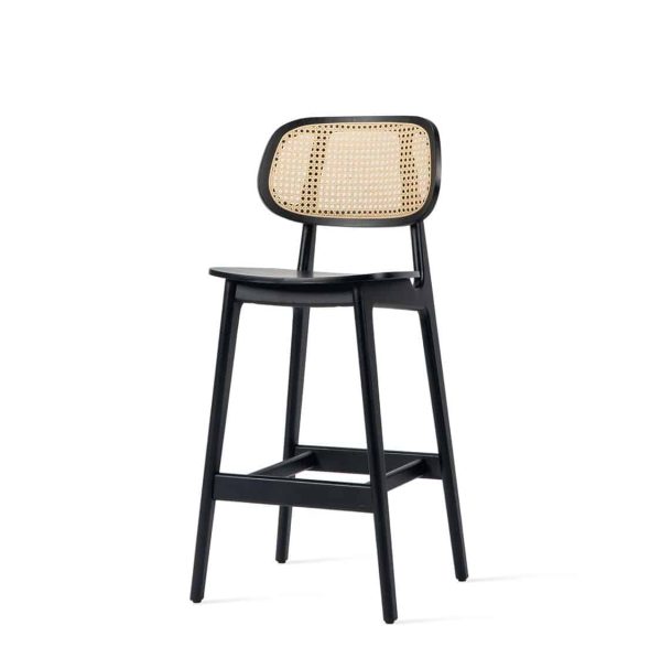 Titus counter stool Vincent Sheppard at DeFrae Contract Furniture Cane Seat and Back side on